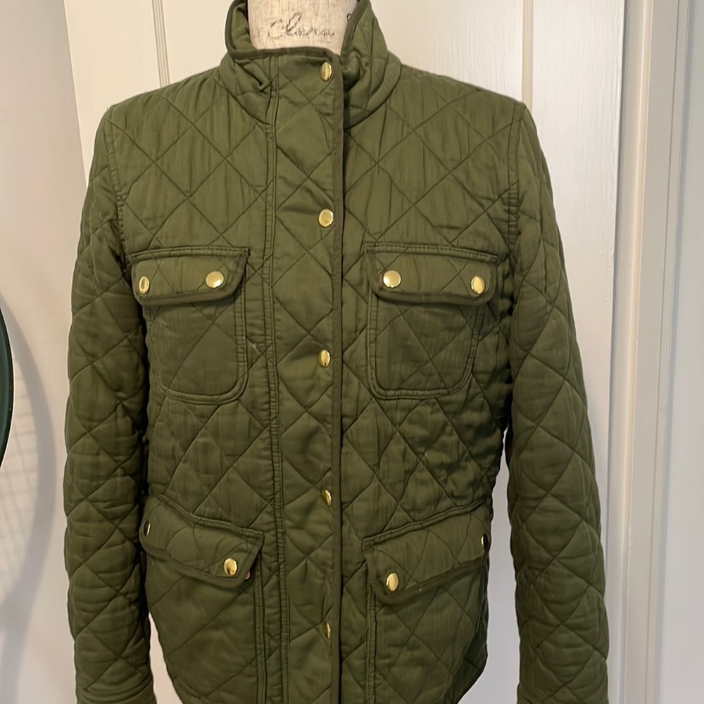 J crew quilted coat